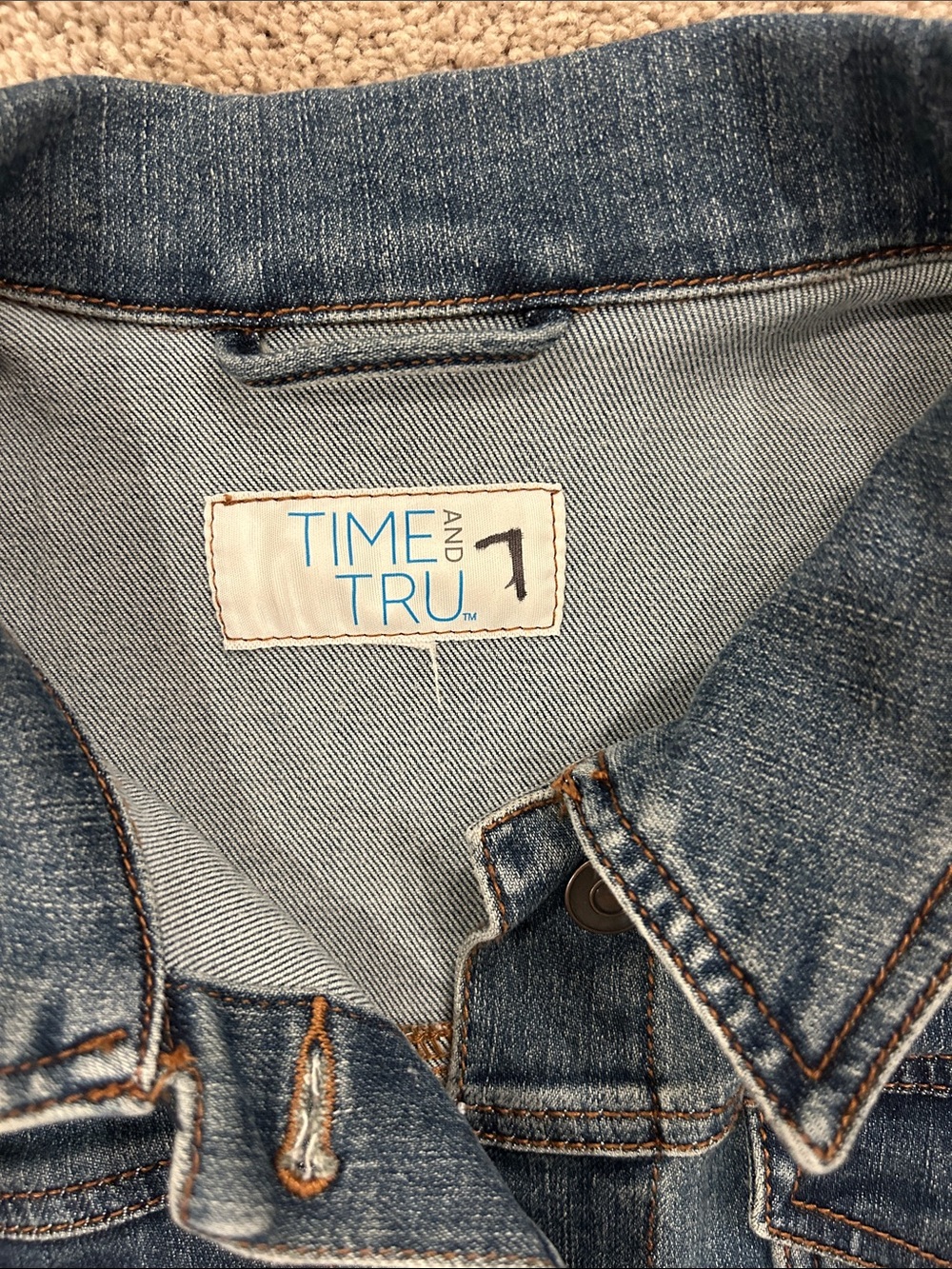 Time and true Jeans denim vest image 2